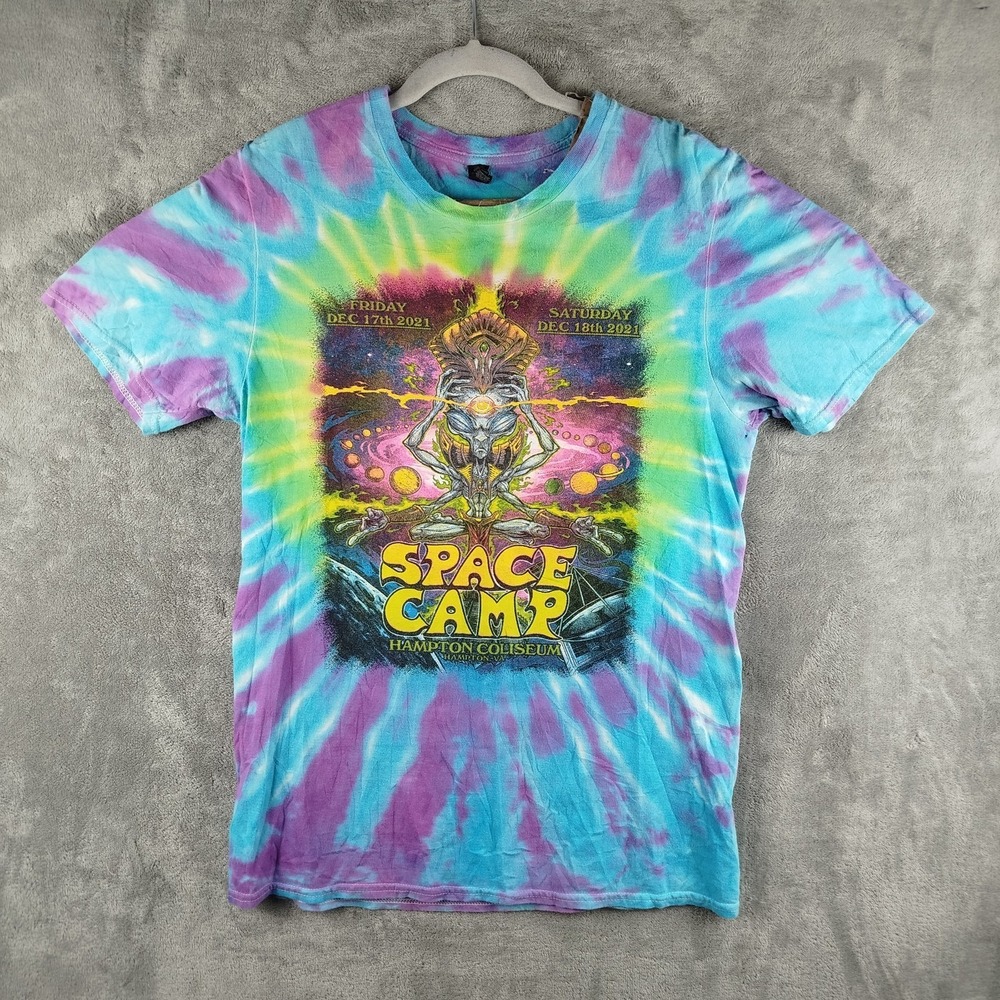Griz Space Camp Festival DJ 2021 Tie Dye Shirt Mens Size S EDM‎ Tee Multicolor
